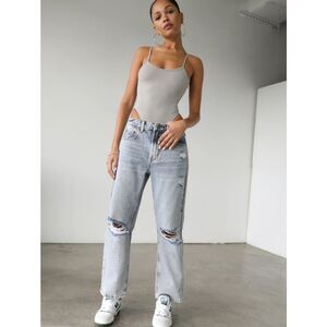 Dogma High Rise Straight Crop DG7145SL Distressed Jeans - 13/30